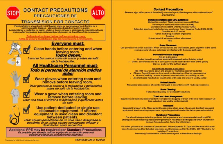 NC Standardized Isolation Signage (published January 2022) - Statewide ...