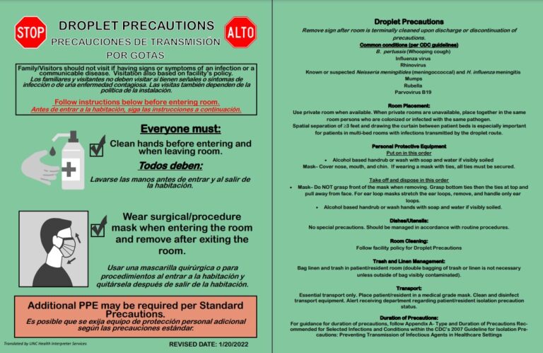 NC Standardized Isolation Signage (published January 2022) - Statewide ...